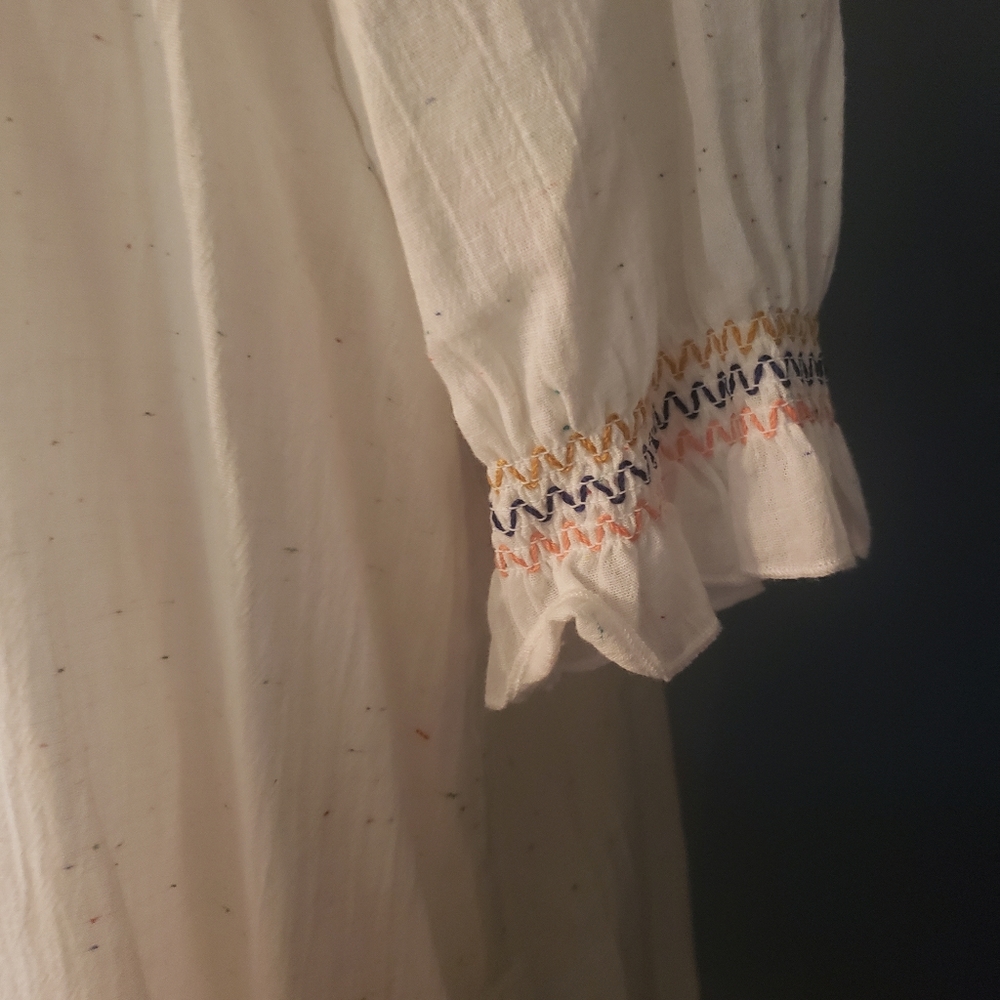 Madewell Rainbow Smocked Trapeze Dress L NEW L3449 - Picture 9 of 12